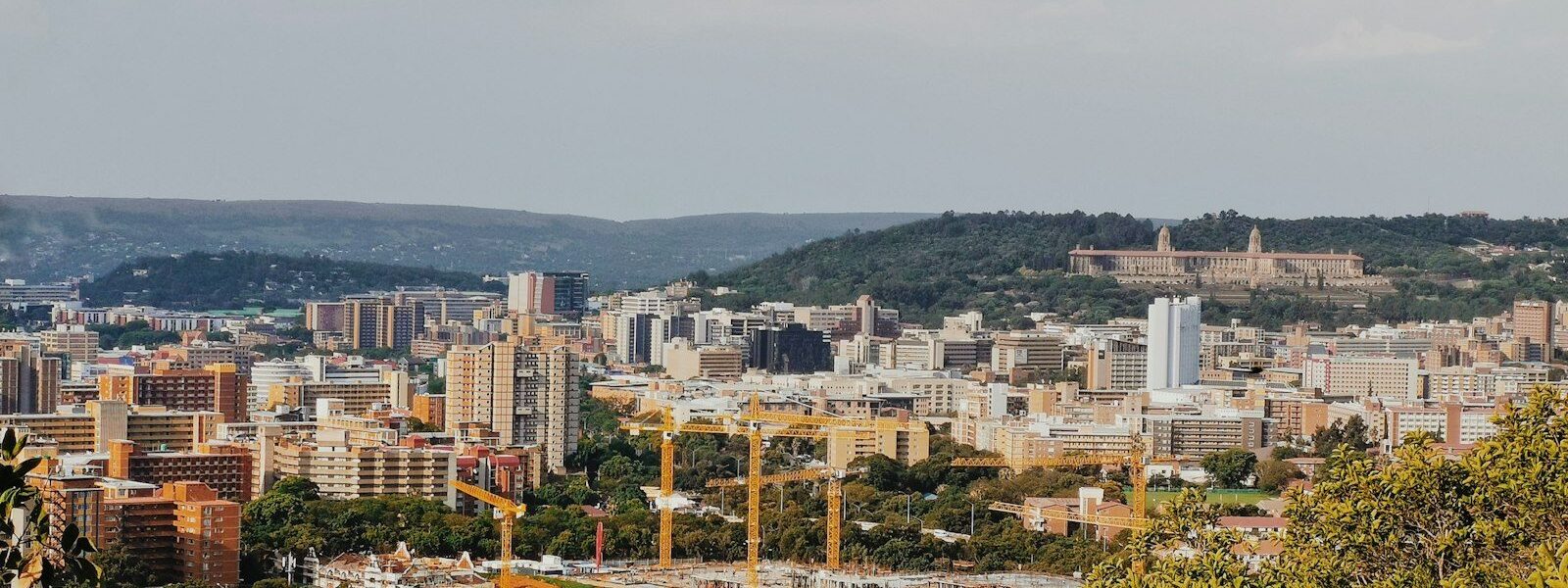 View over Pretoria with the Union Buildings in the background